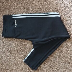 Adidas black and white athletic leggings size large